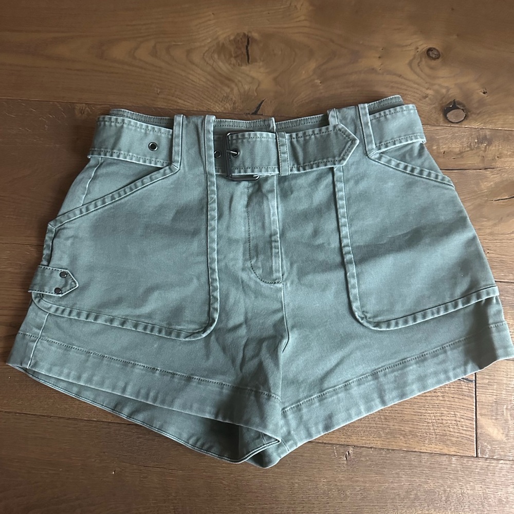 10 Crosby Derek Lam Sage Green Women's Cargo Shorts